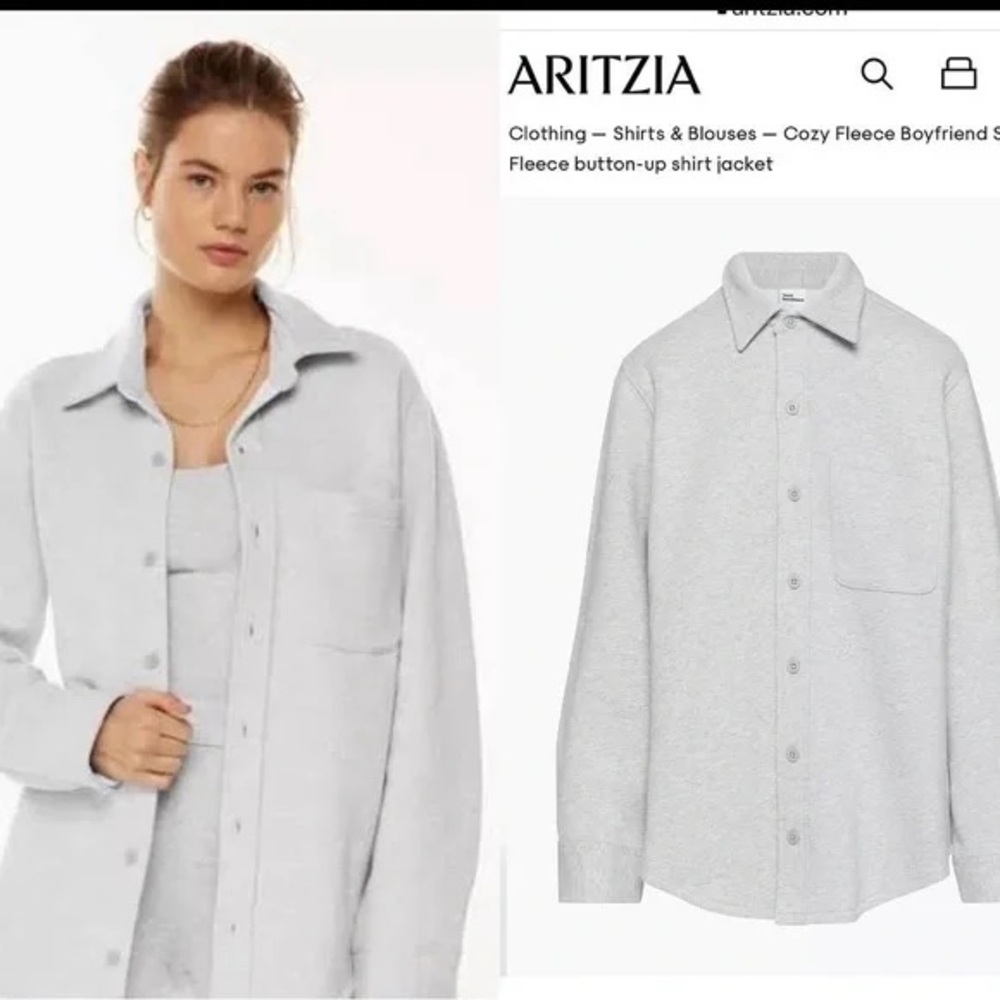 TNA Cozy Boyfriend Fleece Buttom Down